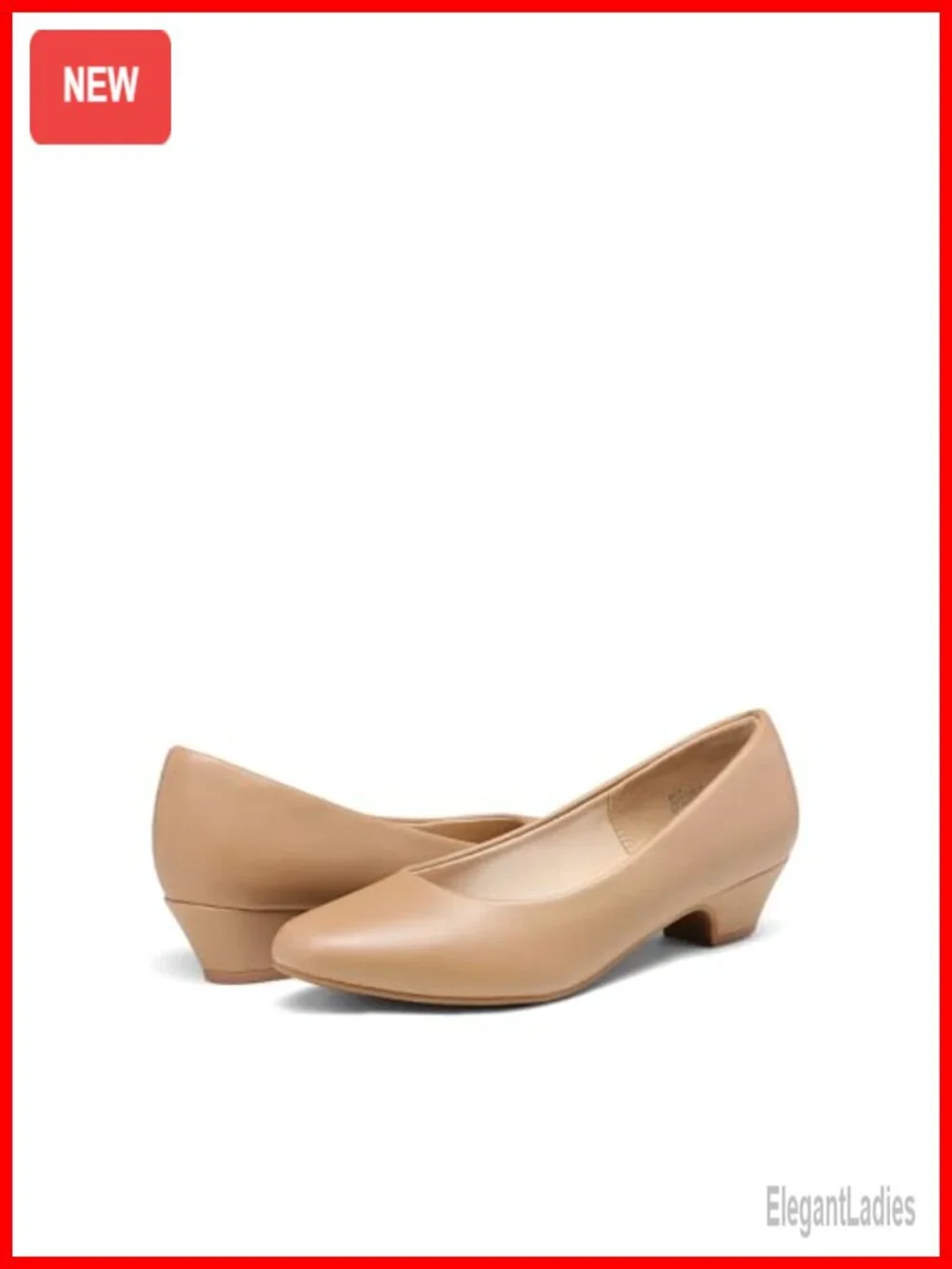 Padded Latex Footbed Chunky Heel Pump Shoes Almond Toe Block Heel